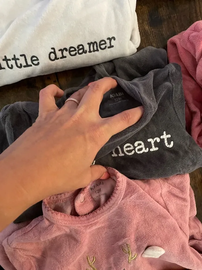 Lot de 8 pyjamas grenouillère bébé fille 12 mois - photo numéro 3