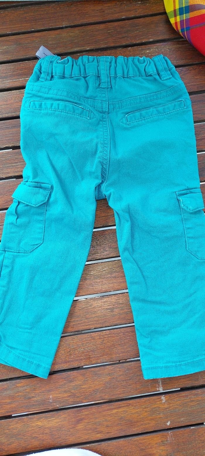 Pantalon 18 mois turquoise - photo numéro 3