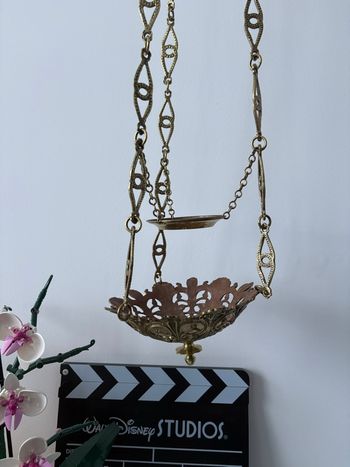 Lustre suspension d’église ancien - bon état Encensoir Hauteur totale : 80 cm