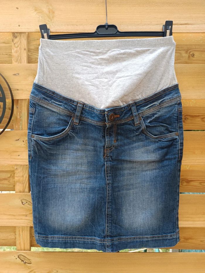 Jupe en jean grossesse taille 36 - photo numéro 4