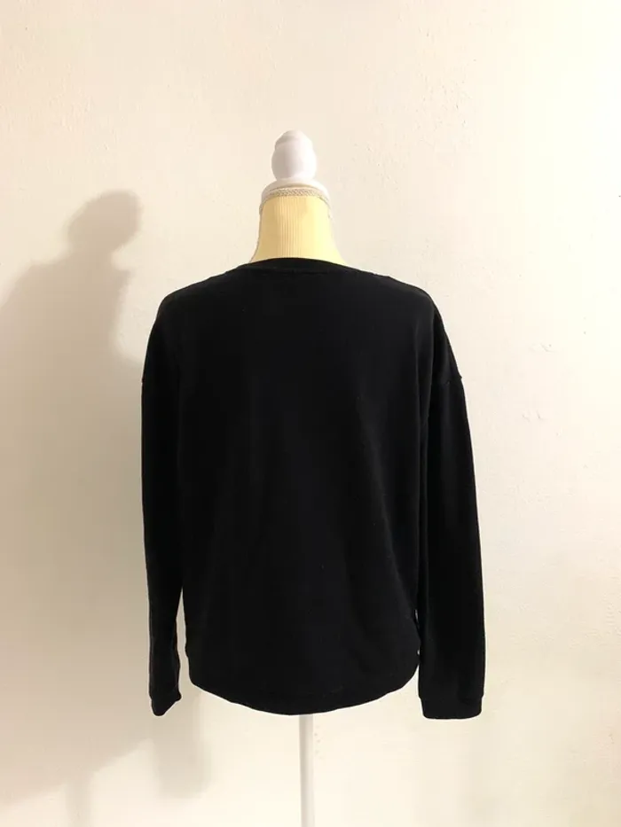 Pull noir à détails brodés Yessica – Taille S - photo numéro 3