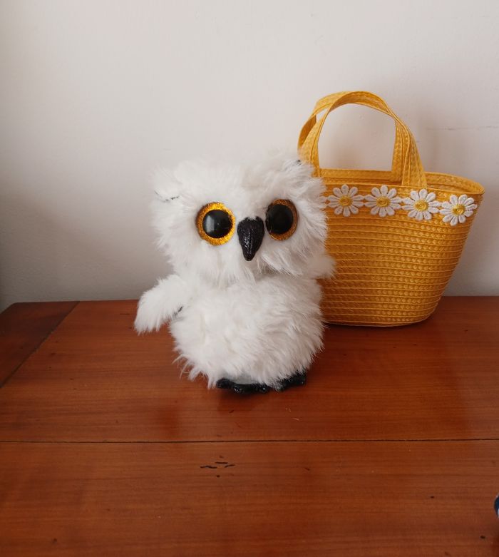 Peluche-doudou "Bébé Chouette blanche" *14 c - photo numéro 3