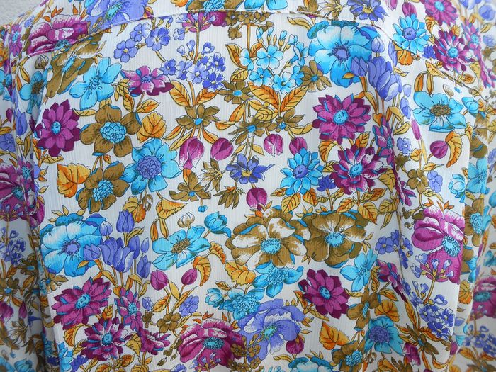 Robe plissé vintage à fleurs - photo numéro 5