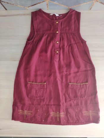 Robe rouge libellule 4 ans Kidkanai