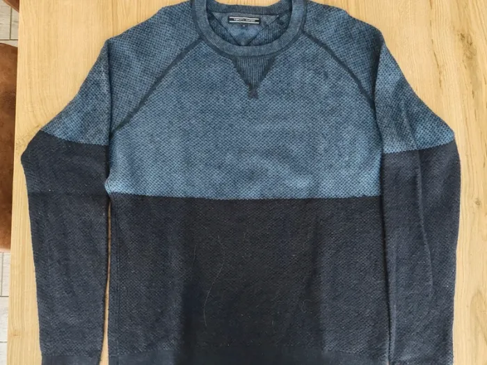 Pull/sweat col V homme bleu et noir taille xl tommy Hilfiger - photo numéro 2