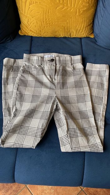 Pantalon tailleur pied de poule