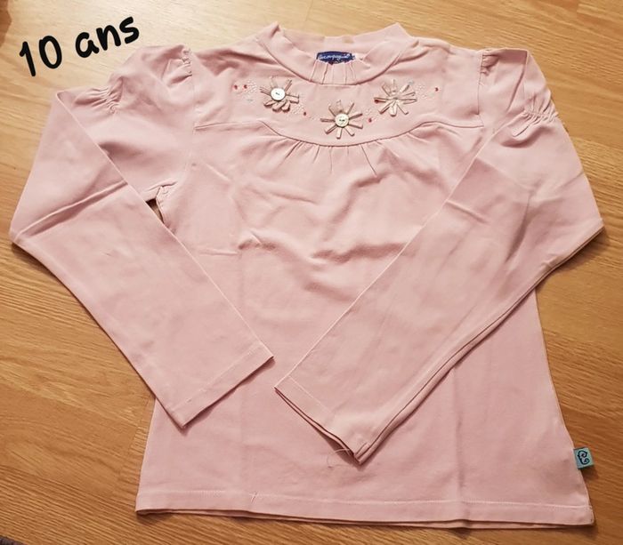 Lot 5 tee-shirts fille 10 ans - photo numéro 2