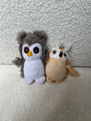 Lot 2 peluches chouette