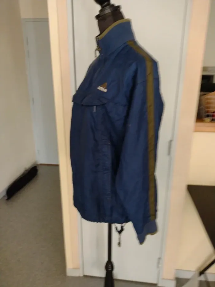 Veste Adidas vintage coupe-vent bleu – Taille L - photo numéro 4