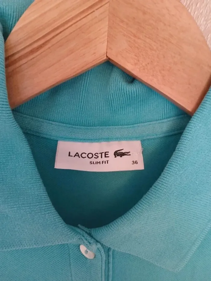 Polo lacoste slim fit 36 bleu ciel - photo numéro 3
