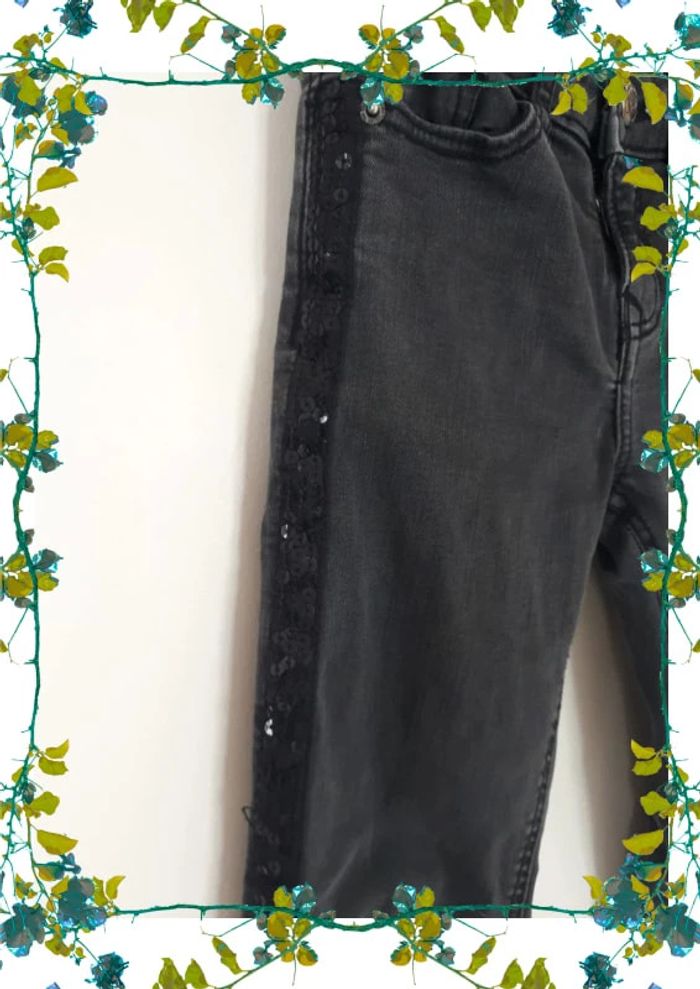 Jeans taille ajustable a strass 5 ans - photo numéro 2