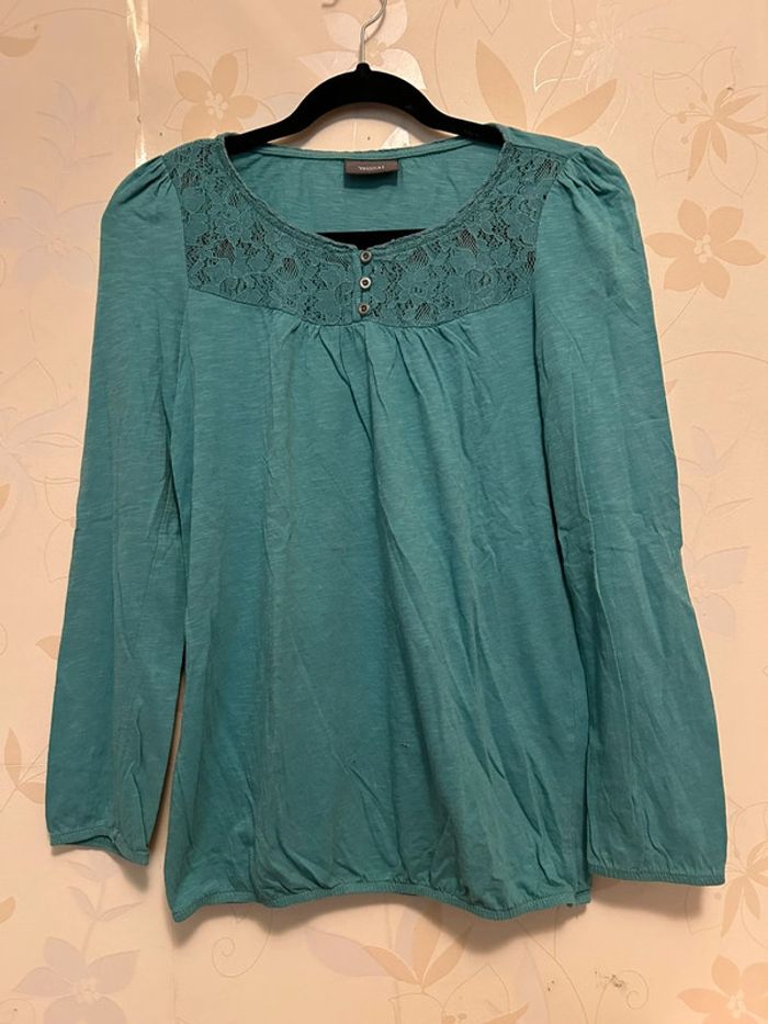 Blouse bohème bleu taille xs