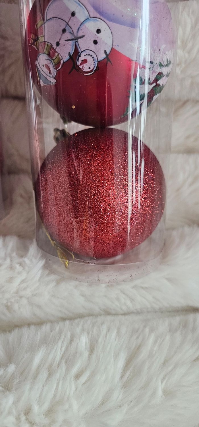 Lot de 12 boules rouges de Noël 🎄 Neuf. - photo numéro 7