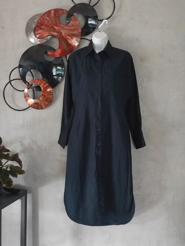Robe chemise bleue marine Neo noir - photo numéro 3