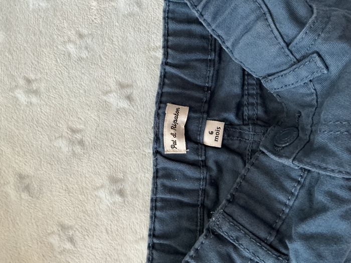 pantalon léger bleu pat et ripaton 6 mois taille réglable - photo numéro 8