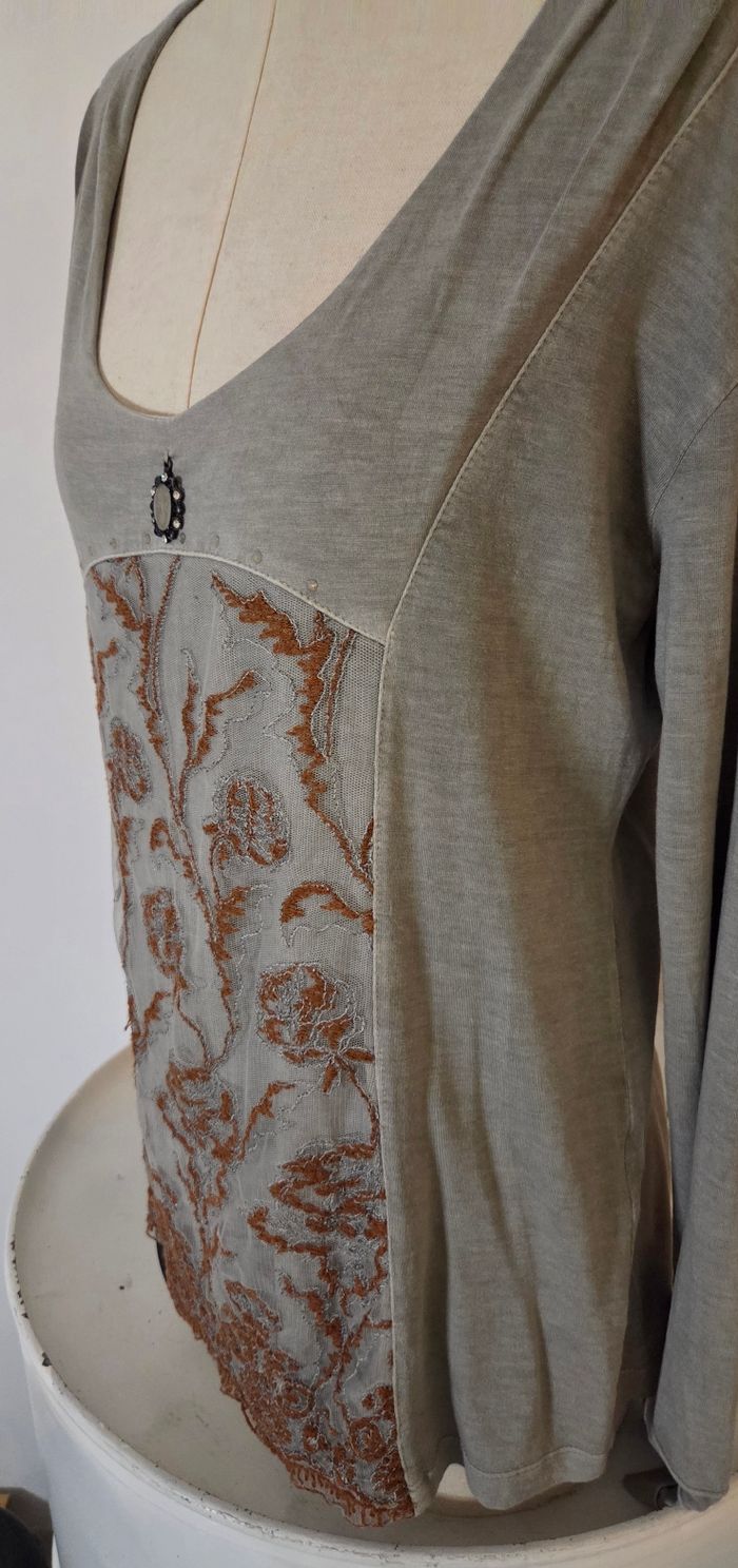 ELISA CAVALETTI – Top Bohème Brodé & Bijou – Taille M - photo numéro 2