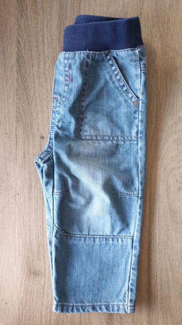 Jeans bébé garçon, taille élastique, taille 12 mois, Obaïbi