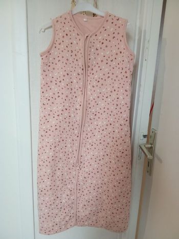 Turbulette gigoteuse tog1 mi saison été 18 mois à  2 ans, bébé fille rose perle, motif 90 cm