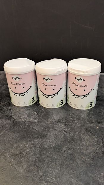 Lot 3 boîtes de lait 3eme âge Popote