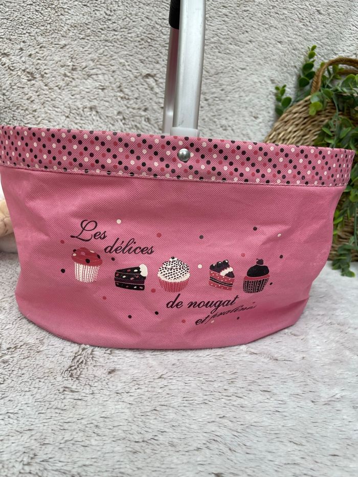 Petit panier à provision Rose - Françoise Saget - photo numéro 5