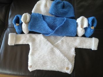 Lot naissance 1mois 6 pièces fait main neuf 