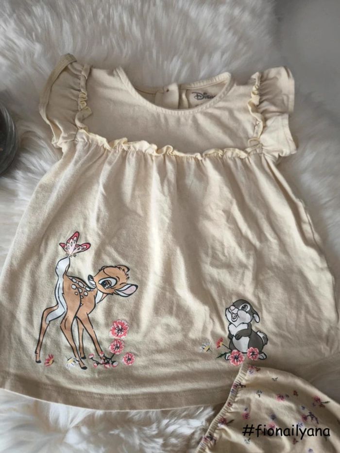 🌸 Magnifique ensemble robe courte bloomer Bambi 18 mois 🌸 - photo numéro 3