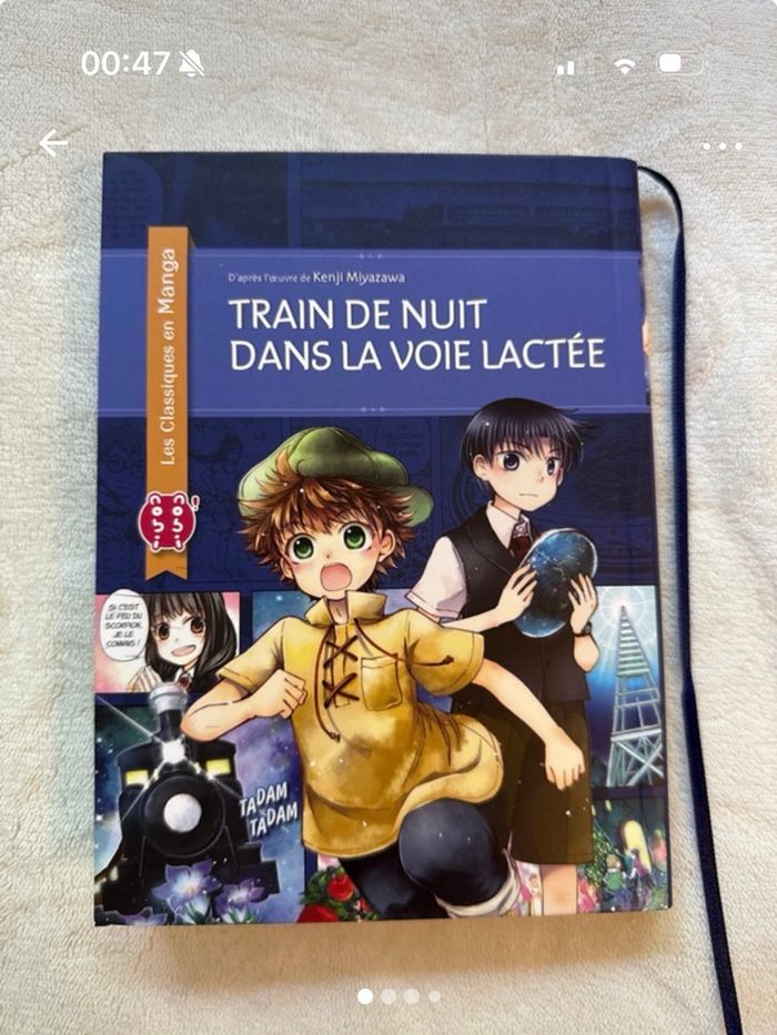 Manga train de nuit dans la Voie lactée