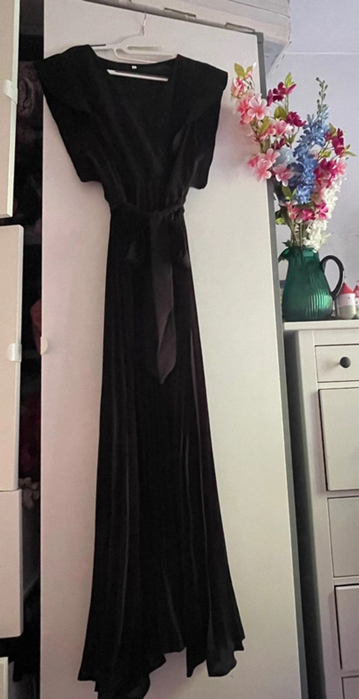 Robe longue plissée