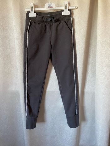 Pantalon jogging gris biais pailletée argenté 7 ans vert baudet