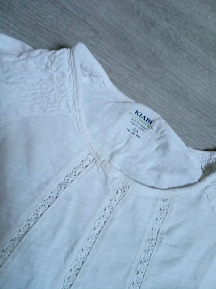 T-shirt chemisier blanc sans manches 12 ans Kiabi - photo numéro 3