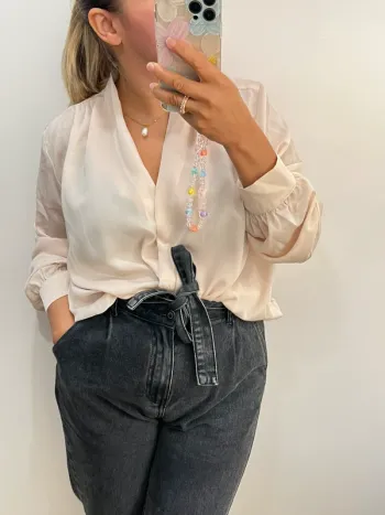 Blouse Fluide Col Croisée Lucy Paris