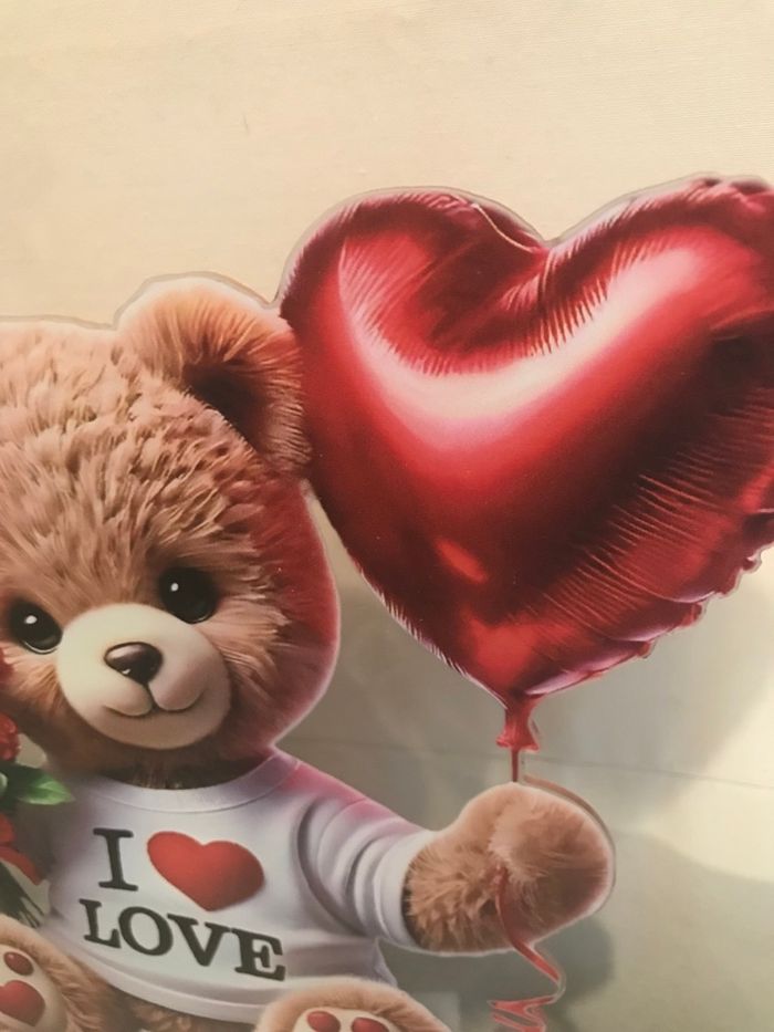 Sculpture ourson amoureux en 2D - photo numéro 2