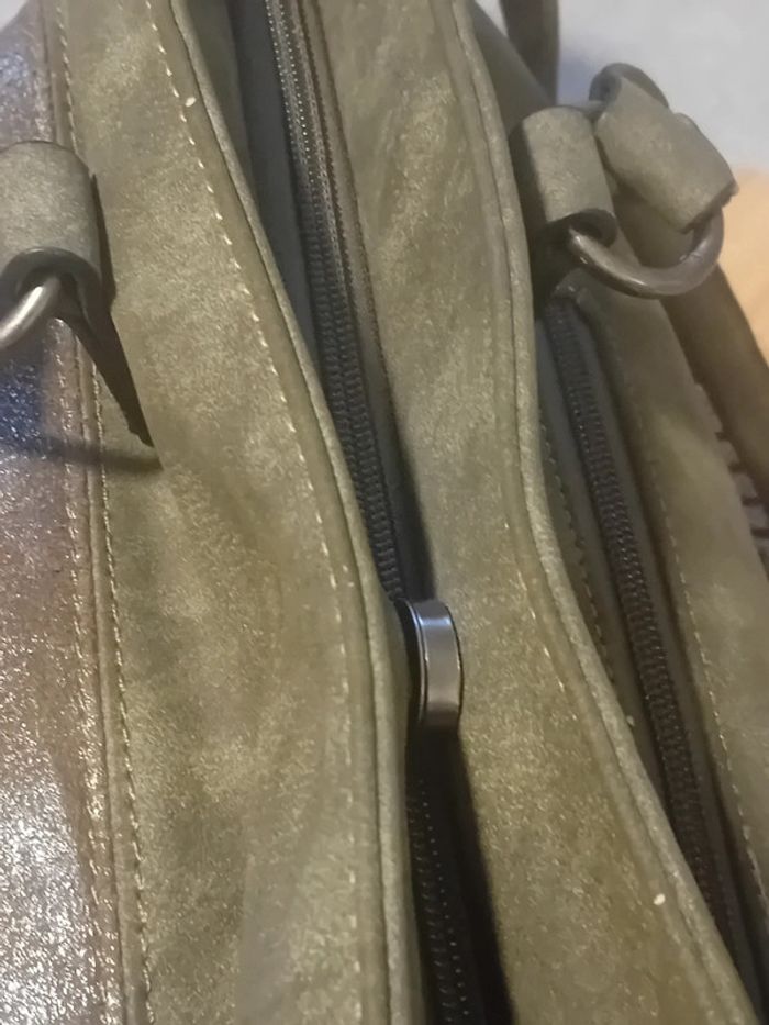 Sac à main et Bandoulliere, Grande Contenance Vert - photo numéro 3