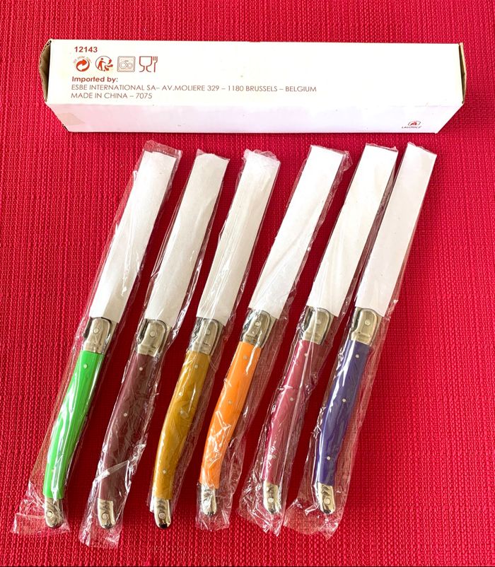 Lot 6 couteaux laguiole multicolore - photo numéro 2