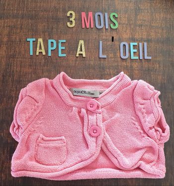 Gilet rose 3mois