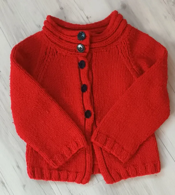 Gilet en laine fait main 6 ans