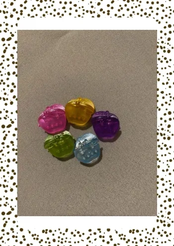 Lot de 5 pinces motif pomme