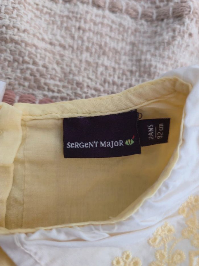 Blouse jaune col claudine dentelle Sergent Major 2 ans - photo numéro 2