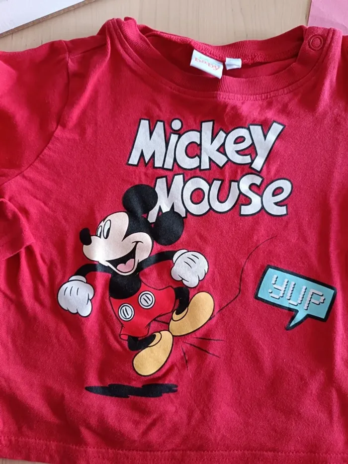 Ensemble mickey salopette t-shirt 12/18mois - photo numéro 7