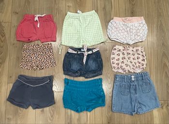 Lot shorts fille 12 mois