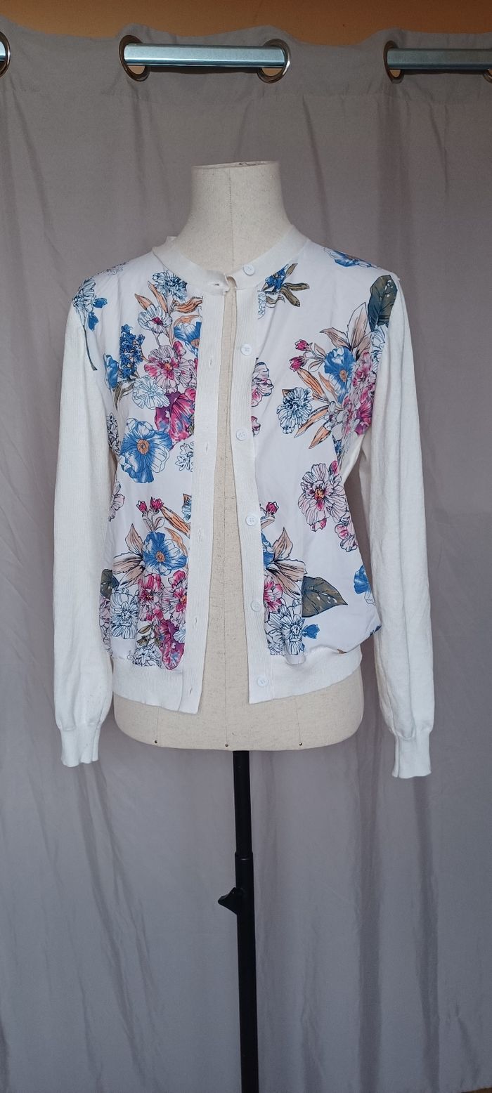 Très joli gilet 2 matière femme T S