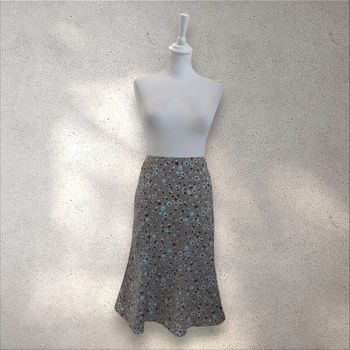 Jupe imprimée mi-longue en coton Burton taille 38