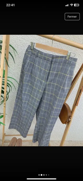 Pantalon droit à rayures