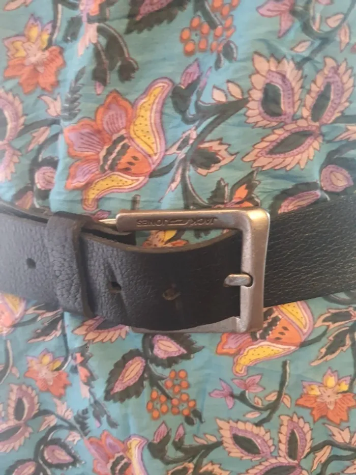 Ceinture homme Jack&Jones en cuir noir 85cm - photo numéro 2