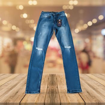 Superbe Jean Bleu Denim Tendance pour Femme