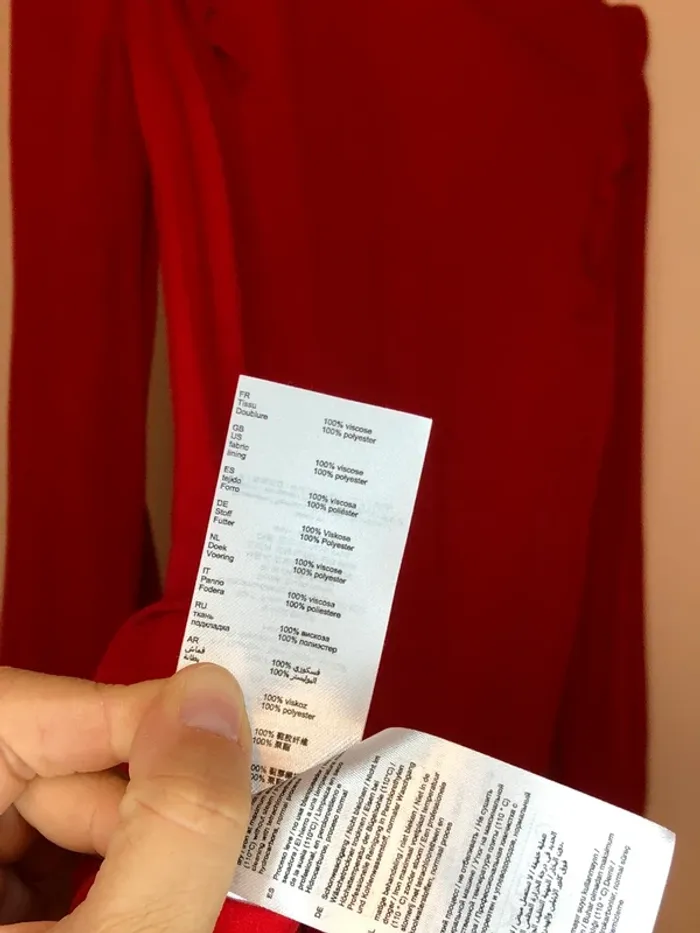 Robe à manches longues rouge Claudie Pierlot taille 36 - photo numéro 10