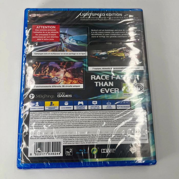 Jeu PS4 Redout ligthspeed edition Race faster than ever neuf sous blister - photo numéro 3