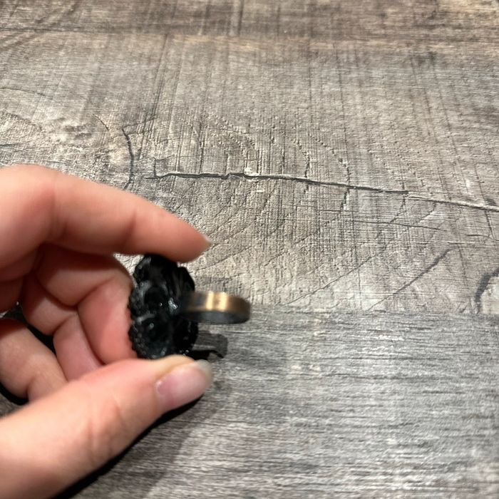 Bague réglable fantaisie « rose noire » n’2 - photo numéro 3