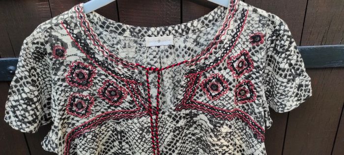 Tunique beige/noire/Bordeaux - photo numéro 3