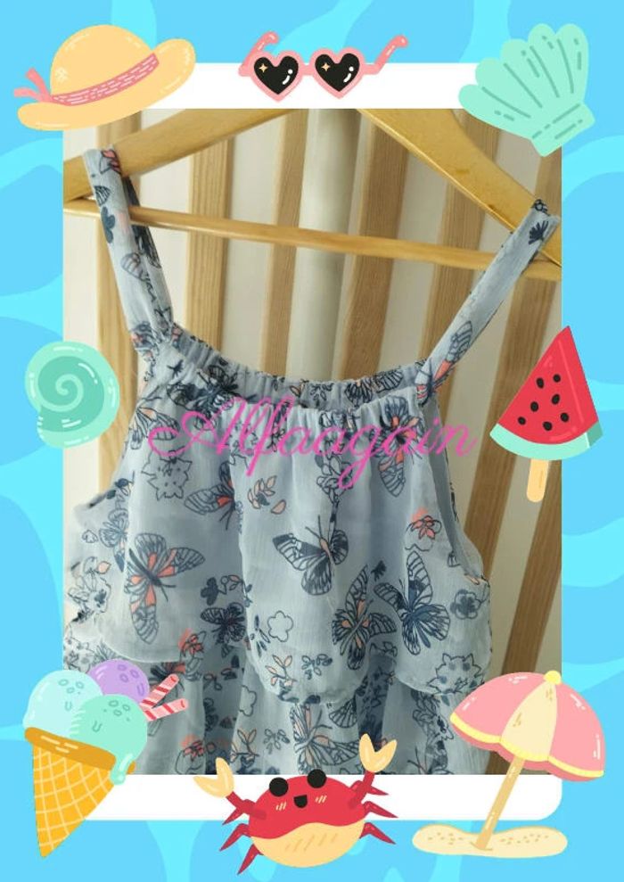 Robe bleue volants 8ans Gémo - photo numéro 3